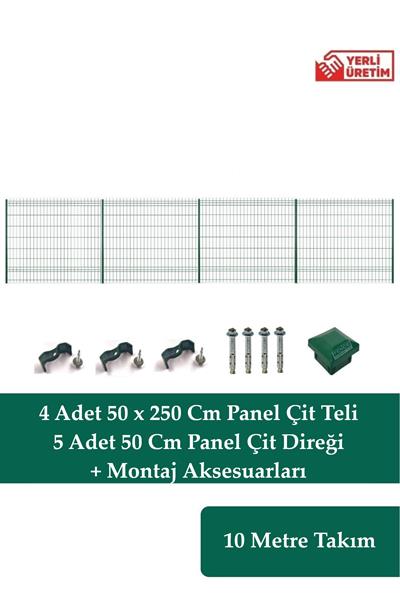 10 Metre Panel Çit Takım Yeşil 