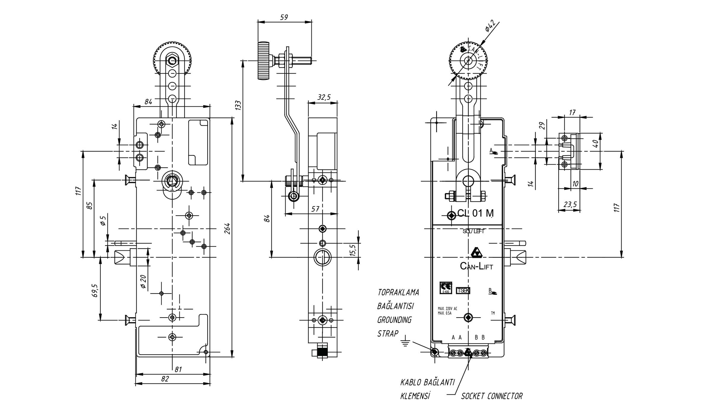 Asansör Kilidi Teknik Şeması