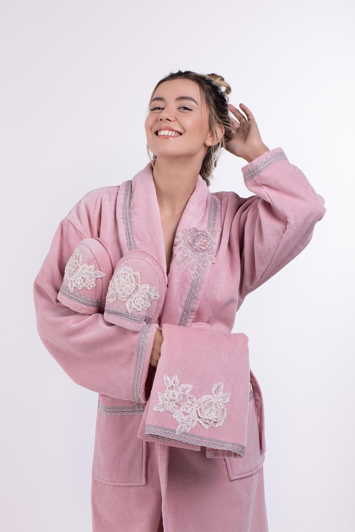 Velvet Line Deluxe Lady Bornoz Seti - Kesmegül