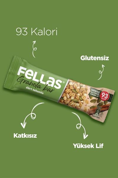 Fellas Dört Tohumlu Granola Bar 12 Adet