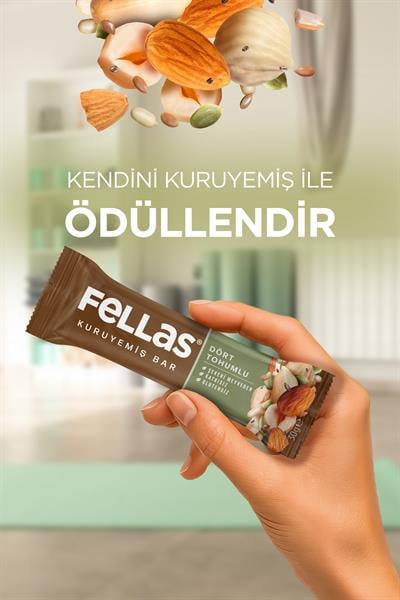 Fellas Dört Tohumlu Kuruyemiş Bar 30g x12 Adet