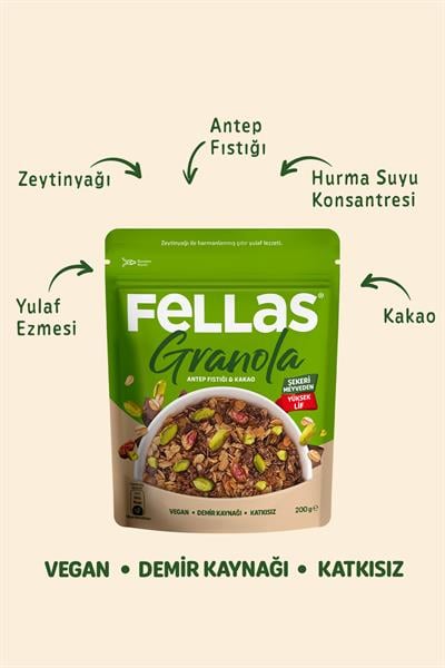 Fellas Granola - Antep Fıstığı & Kakao 200g