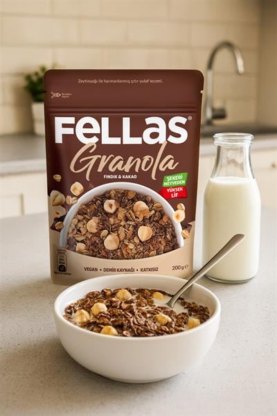 Fellas Granola - Fındık & Kakao 200g - 3lü Paket