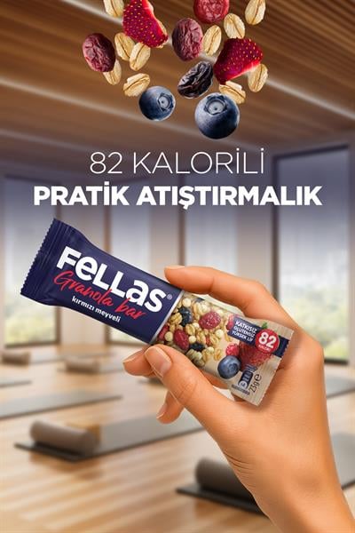 Fellas Kırmızı Meyveli Granola Bar 12 Adet