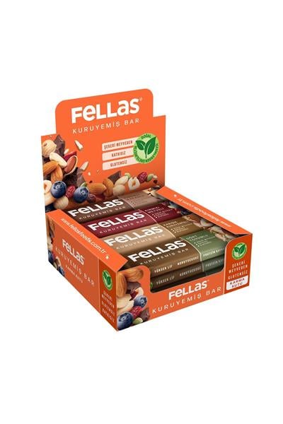 Fellas Kuruyemiş Bar Karma Kutu 30g - 12 Adet (4 Çeşit)