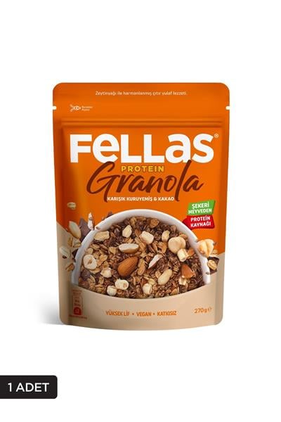 Fellas Protein Granola - Karışık Kuruyemiş & Kakao 270g