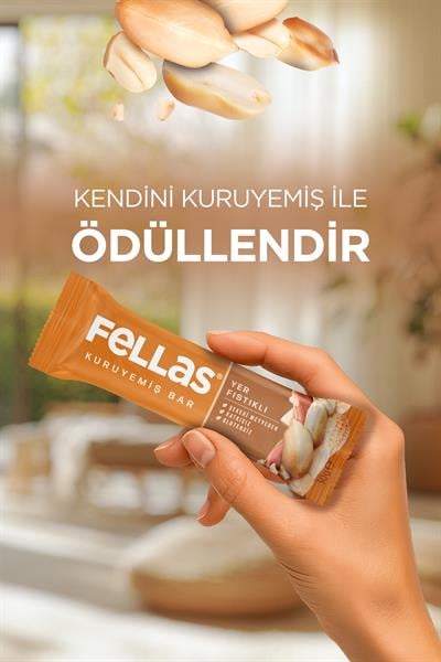 Fellas Yer Fıstıklı Kuruyemiş Bar 30g x12 Adet
