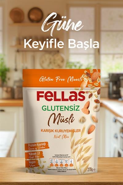 Glutensiz Müsli - Karışık Kuruyemişli 270g