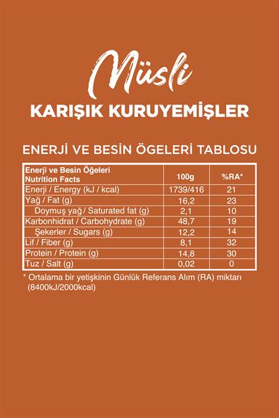 Glutensiz Müsli - Karışık Kuruyemişli 270g