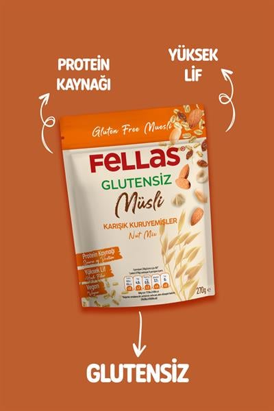 Glutensiz Müsli - Karışık Kuruyemişli 270g