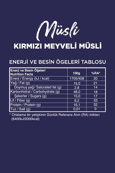 Glutensiz Müsli - Kırmızı Meyveli 270g