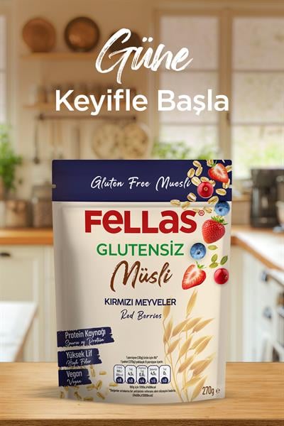 Glutensiz Müsli - Kırmızı Meyveli 270g