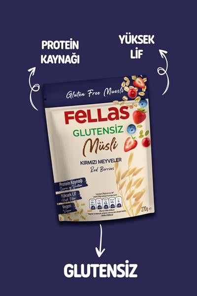 Glutensiz Müsli - Kırmızı Meyveli 270g