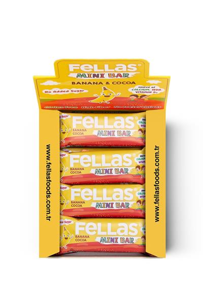 Mini Meyve Bar - Muzlu ve Kakaolu 28g x 12 Adet