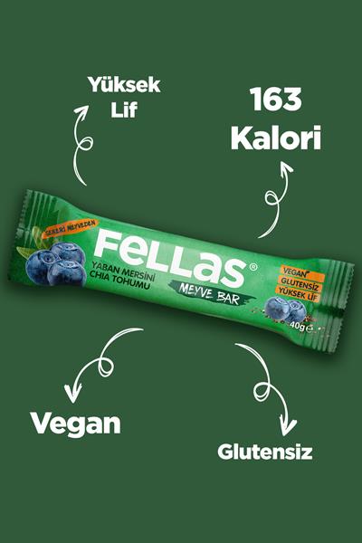 Meyve Bar 40g Süper İkili Kutu 24 Adet - Antep Fıstıklı x 12 Adet + Yaban Mersini x 12 Adet