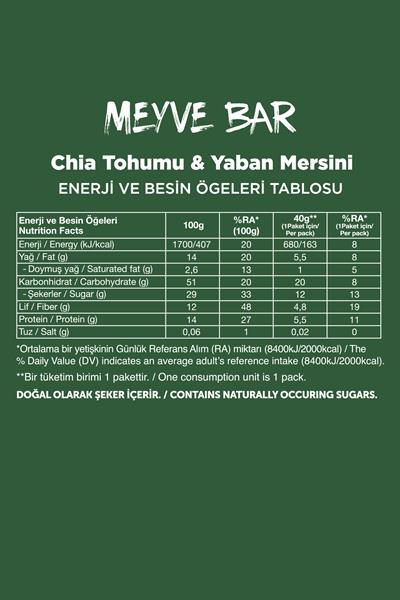 Meyve Bar 40g Süper İkili Kutu 24 Adet - Antep Fıstıklı x 12 Adet + Yaban Mersini x 12 Adet