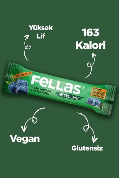 Meyve Bar 40g Süper İkili Kutu 24 Adet - Krş. Kuruyemiş x 12 Adet + Yaban Mersini x 12 Adet