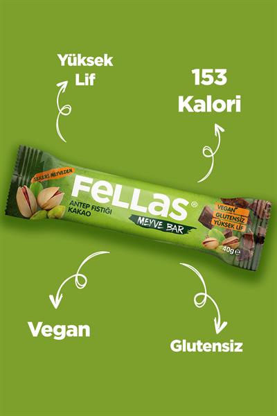 Meyve Bar 40g Süper İkili Kutu 24 Adet - Antep Fıstıklı x 12 Adet + Yaban Mersini x 12 Adet