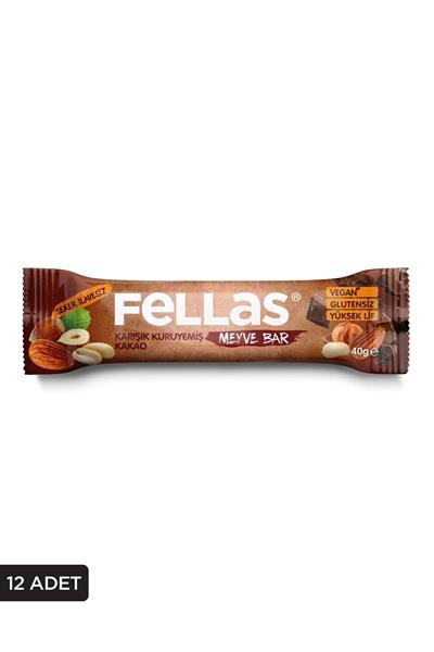 Meyve Bar - Karışık Kuruyemişli ve Kakaolu 40g x 12 Adet