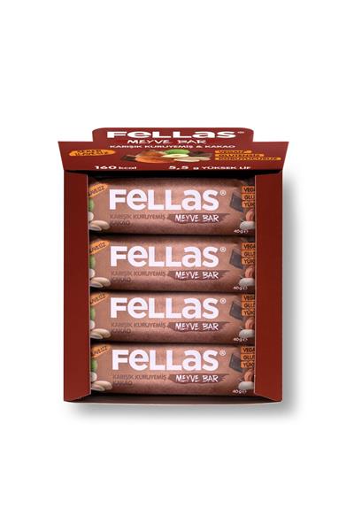 Meyve Bar - Karışık Kuruyemişli ve Kakaolu 40g x 12 Adet