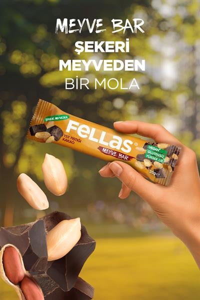 Meyve Bar - Yer Fıstığı ve Kakaolu 35g x 12 Adet