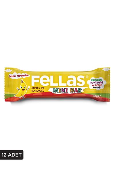 Mini Meyve Bar - Muzlu ve Kakaolu 28g x 12 Adet