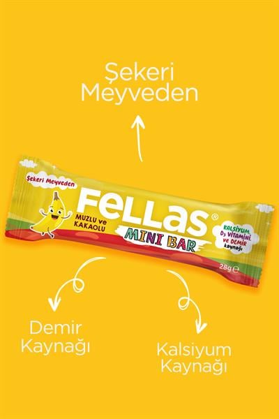 Mini Meyve Bar - Muzlu ve Kakaolu 28g x 12 Adet