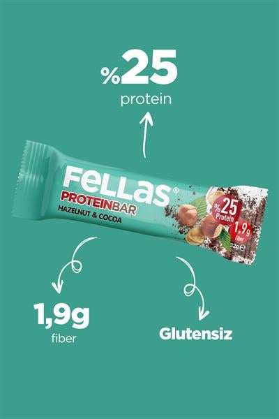 Protein Bar - Fındıklı ve Kakaolu 32g x 12 Adet