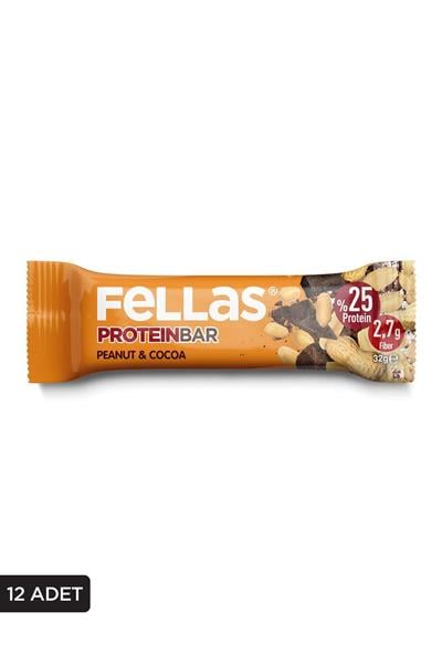Protein Bar - Yer Fıstıklı ve Kakaolu 32g x 12 Adet