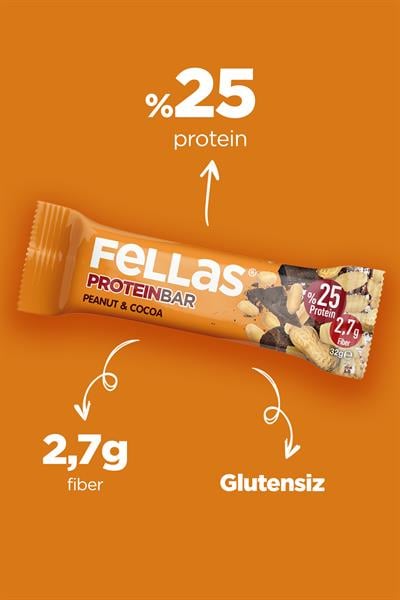 Protein Bar - Yer Fıstıklı ve Kakaolu 32g x 12 Adet