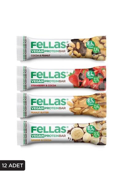 Vegan Protein Bar 40g Karma Kutu 12 Adet (4 Çeşit)