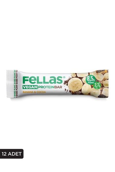 Vegan Protein Bar - Muzlu ve Kakaolu 40g x 12 Adet