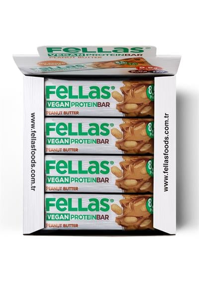 Vegan Protein Bar - Yer Fıstığı Ezmeli 40g x 12 Adet