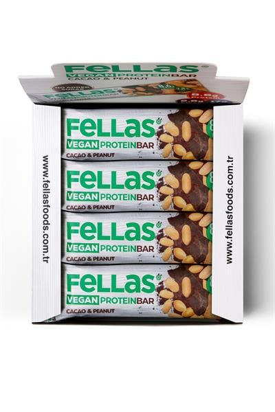 Vegan Protein Bar -  Yer Fıstığı ve Kakaolu 40g x 12 Adet