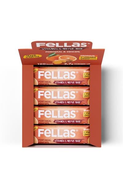 Vitamin & Meyve Bar - Portakallı ve Zencefilli 35g x 12 Adet