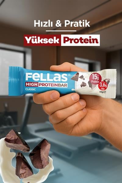 Yüksek Protein Bar - Klasik Sade 45g x 12 Adet