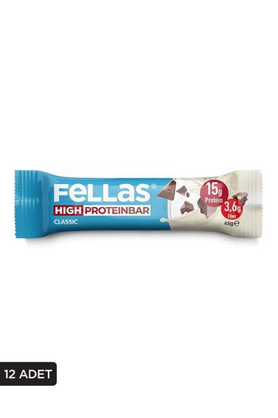 Yüksek Protein Bar - Klasik Sade 45g x 12 Adet