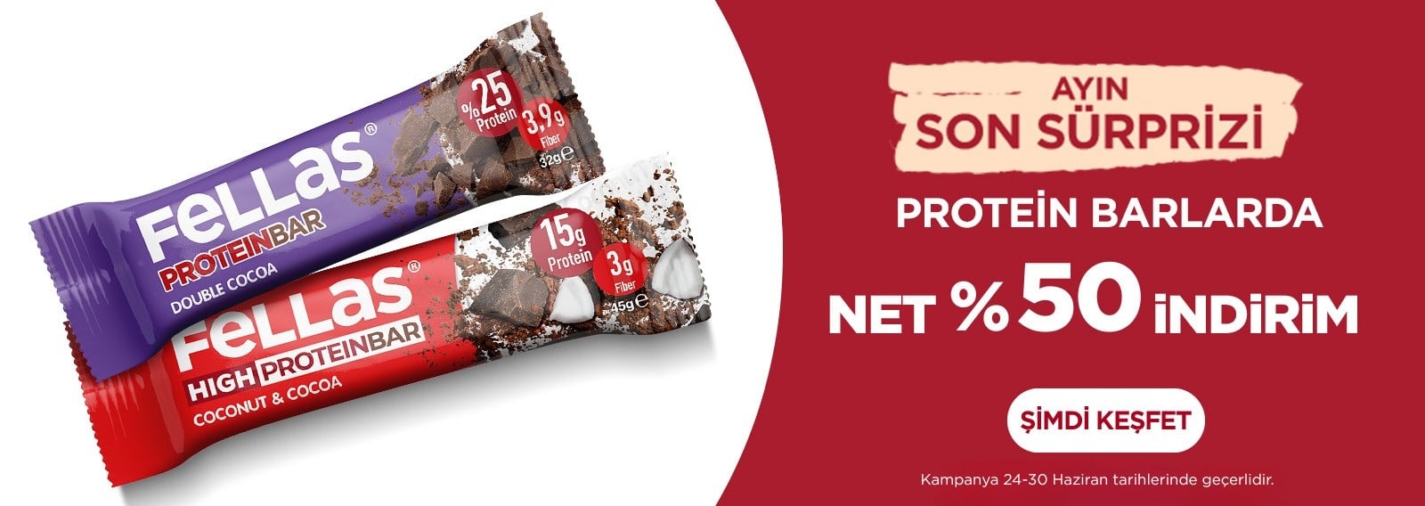 Protein Barlarda %50 İndirim!