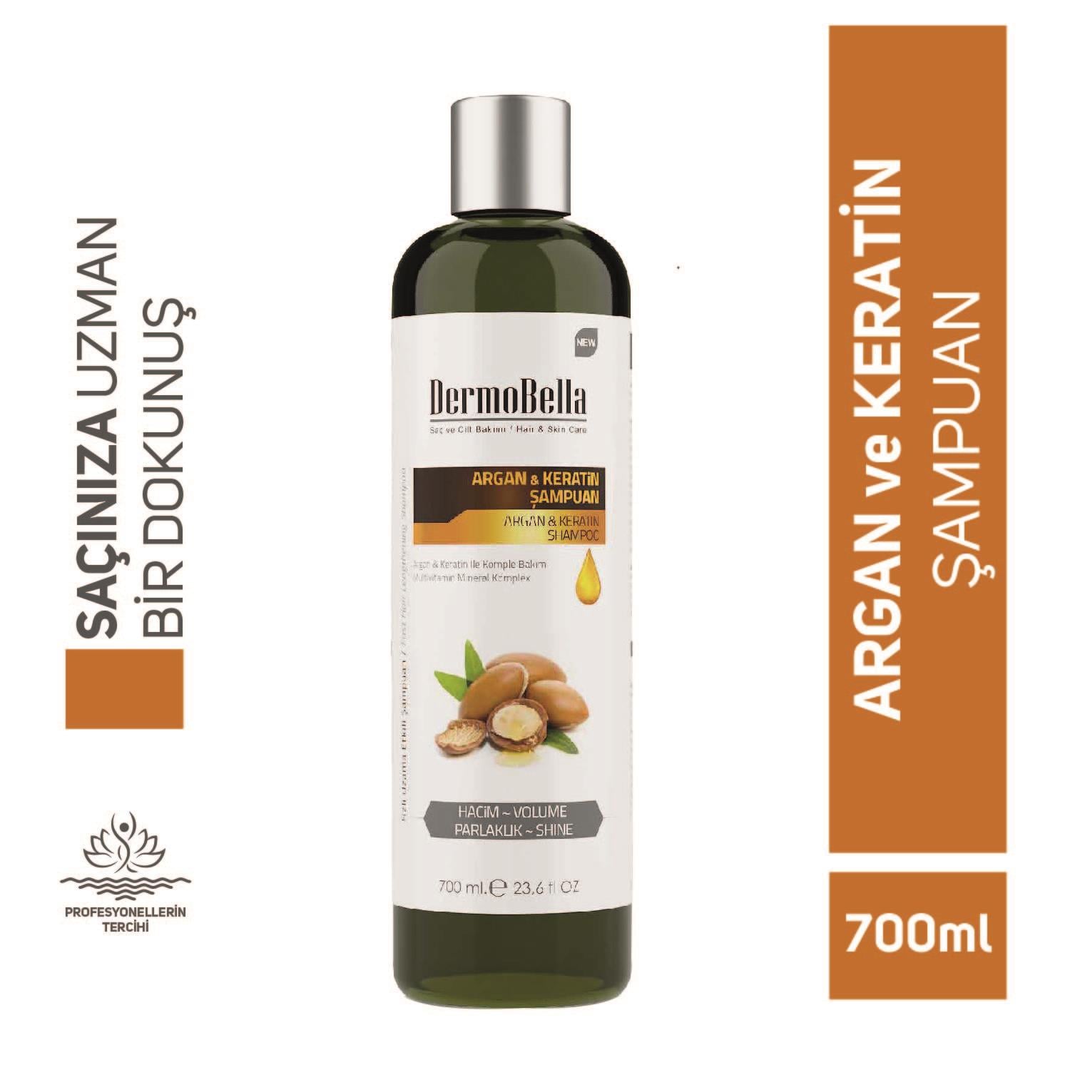 Dermobella Argan And Keratin Shampoo 700Ml