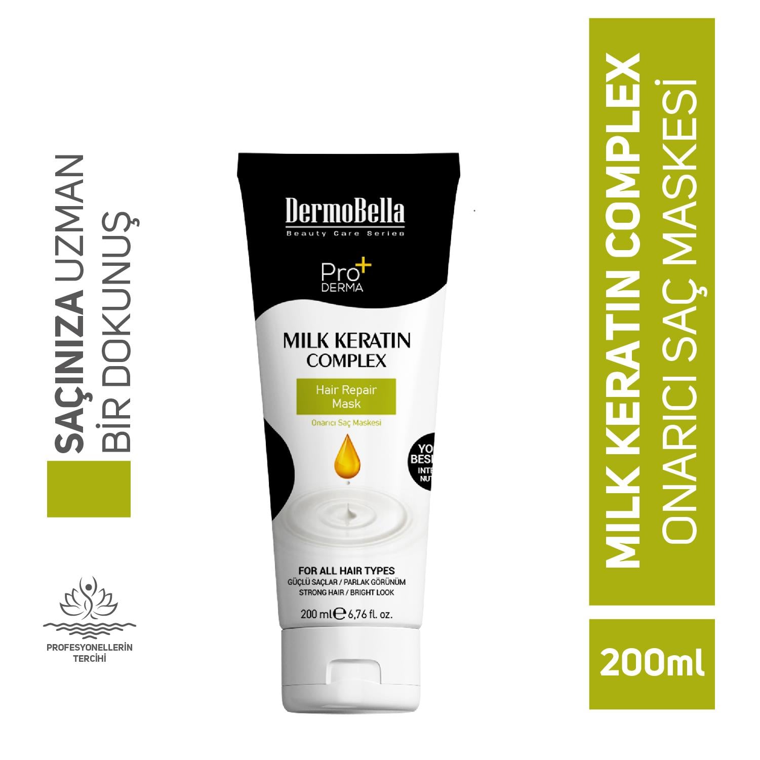 Dermobella Milk Keratin Complex Hair Repair  Mask 200 Ml 