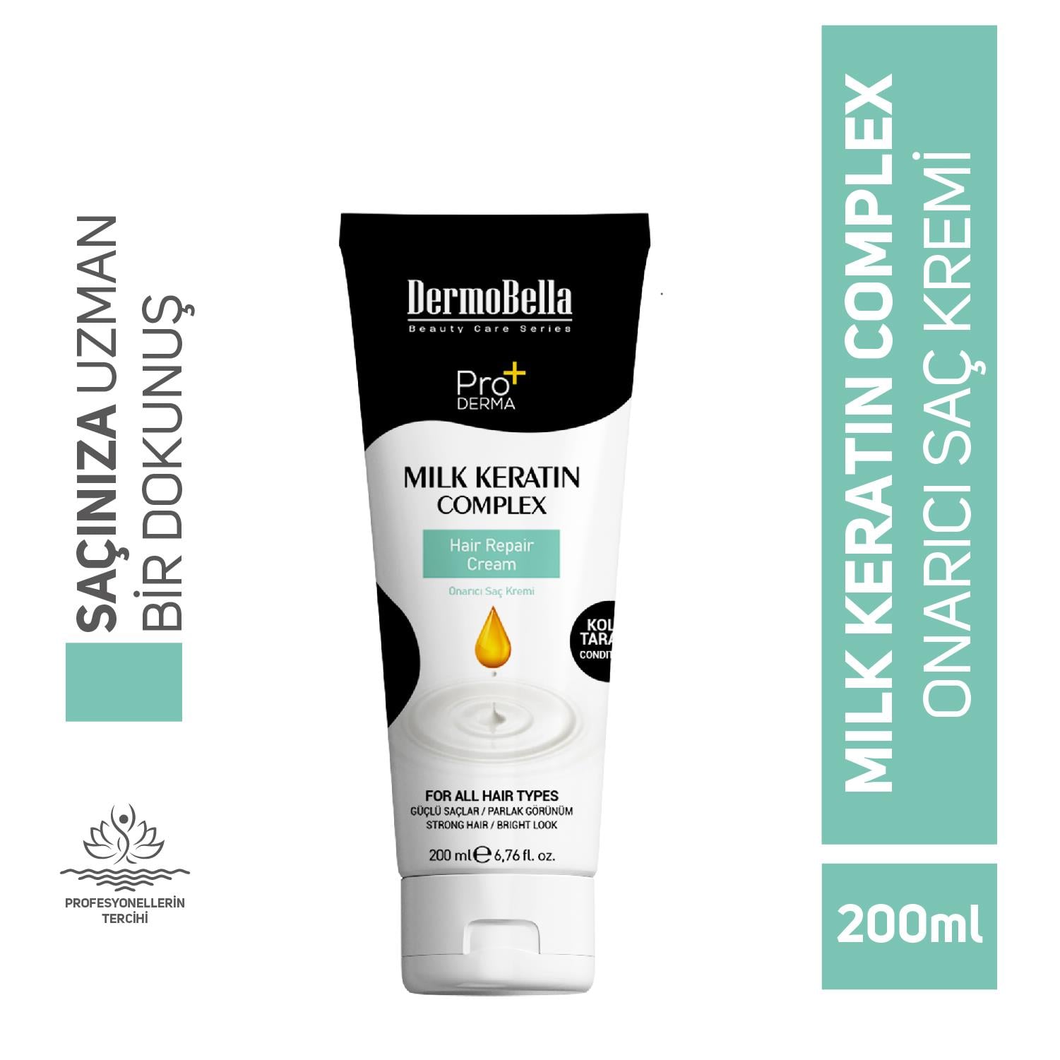 Dermobella Milk Keratin Complex Hair Reapir Cream 200 Ml 