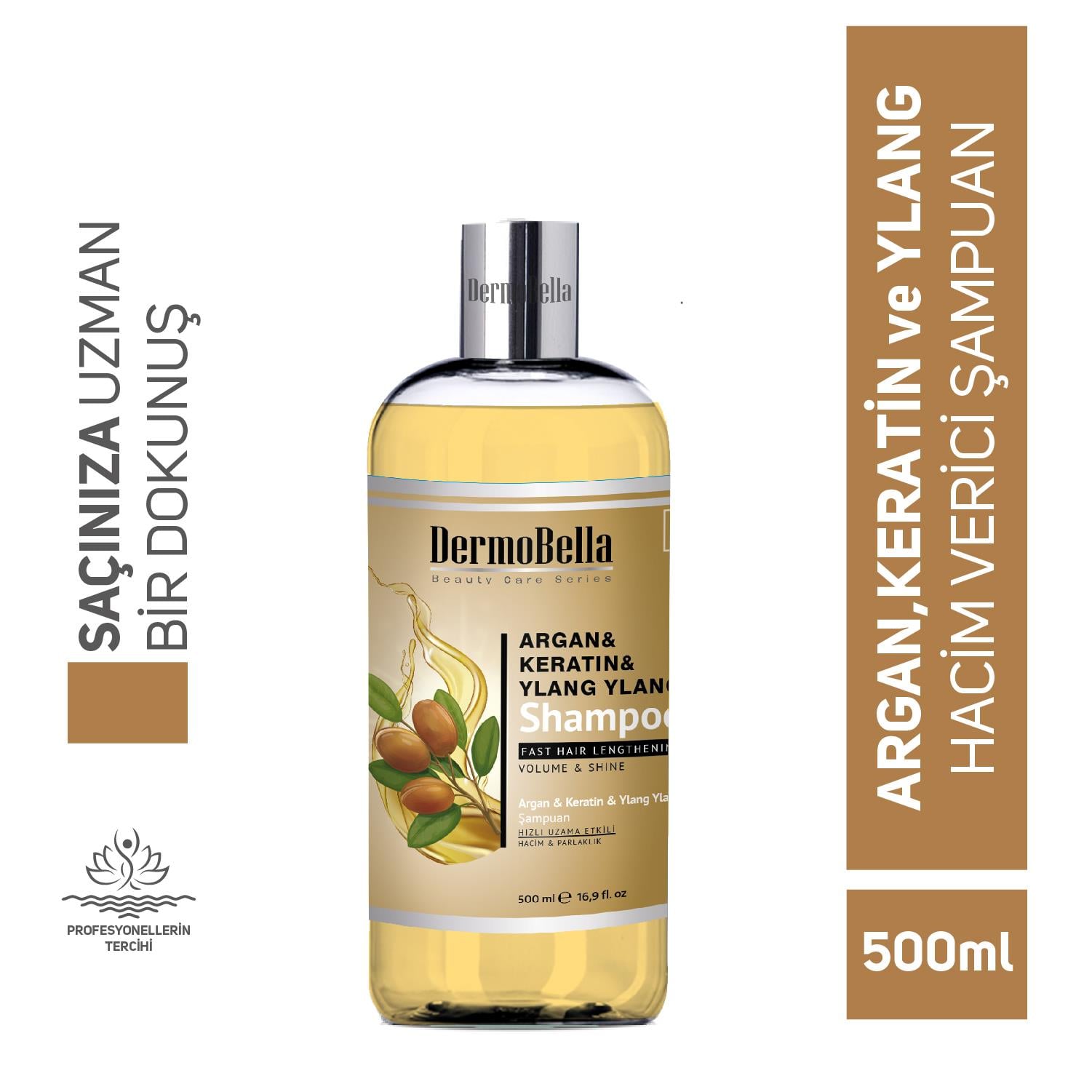 Dermobella  Argan & Keratin And Ylang Ylang Shampoo 500Ml
