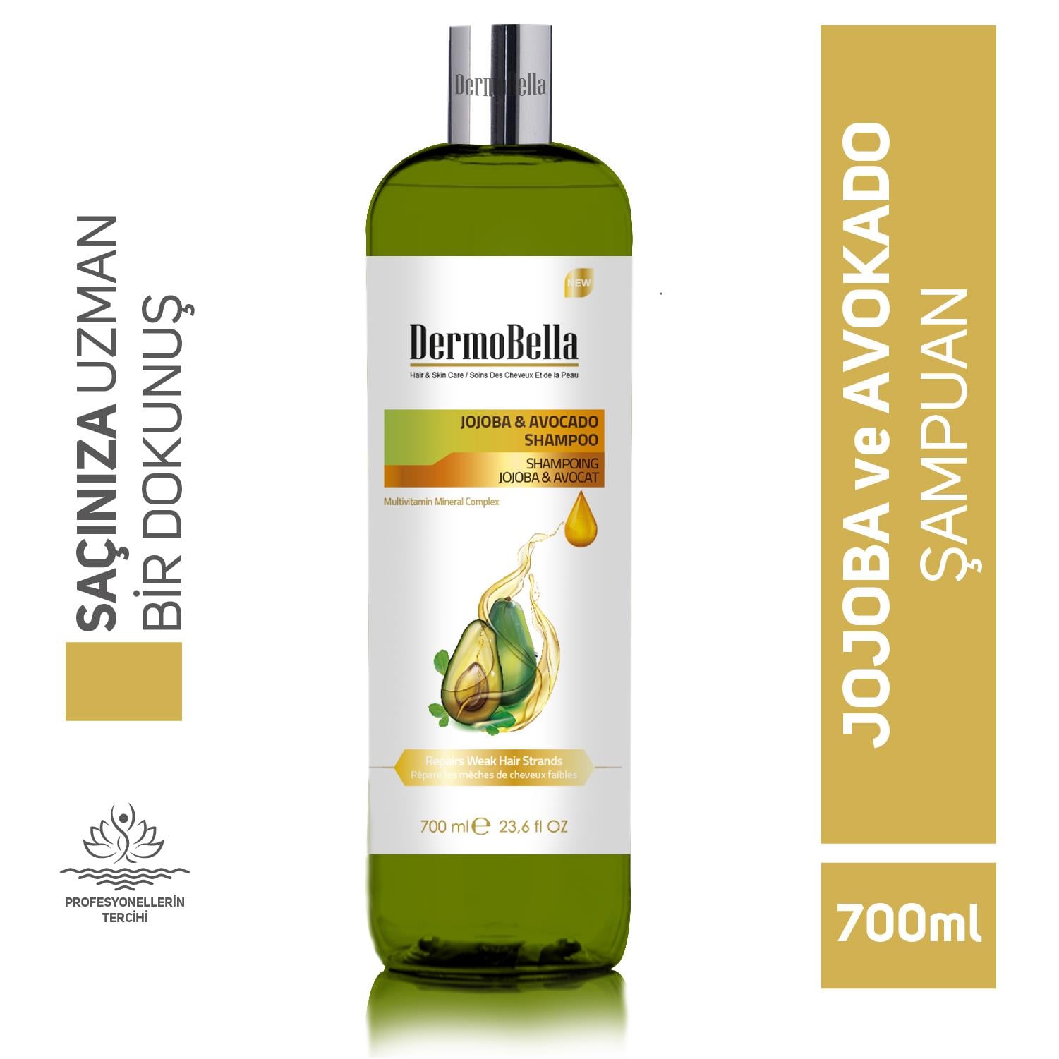 Dermobella Avakado & Jojoba Shampoo 700Ml
