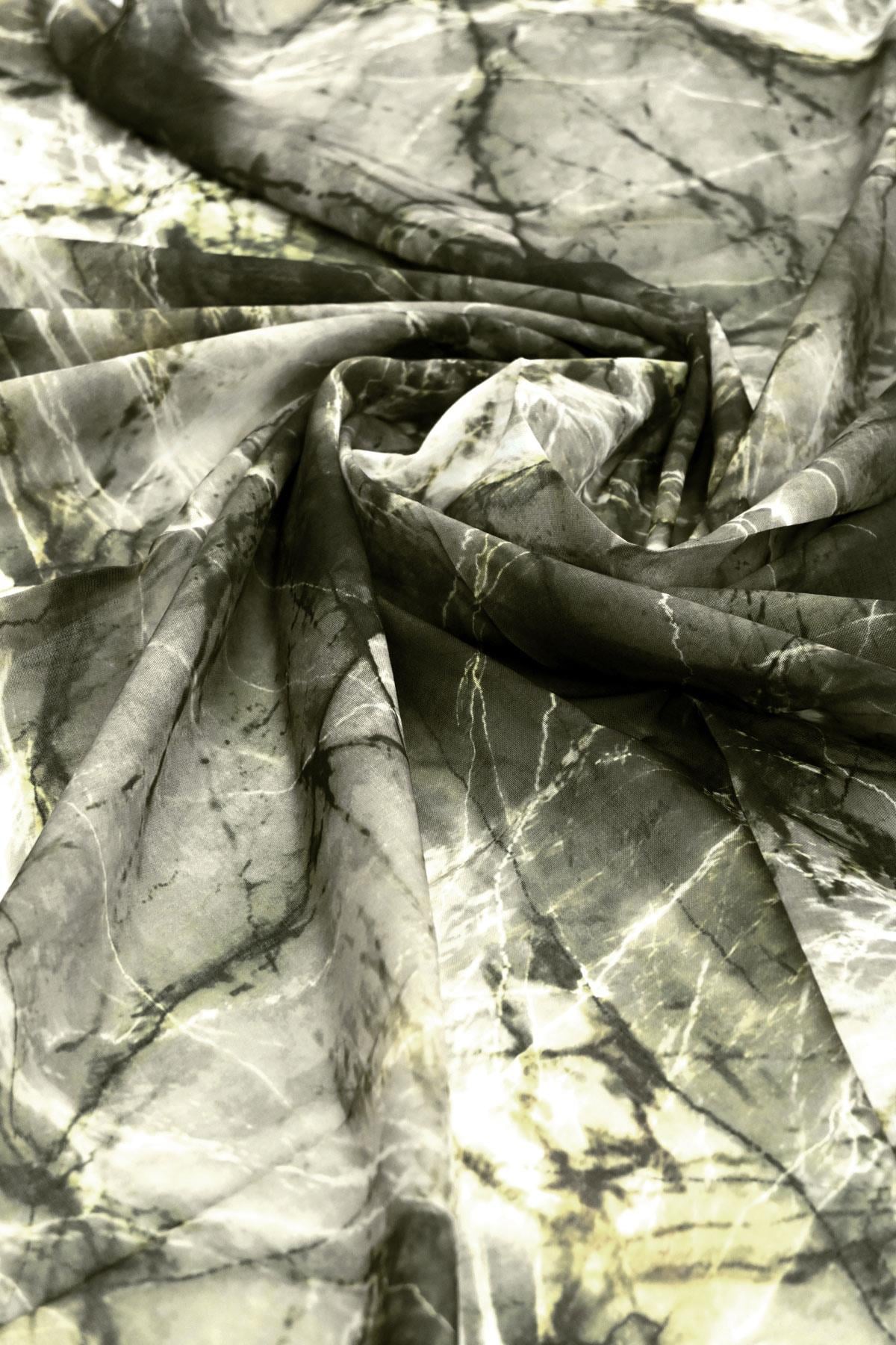 LTT Soft Kesik Elyaf Dijital Baskı Efekt Eşarp