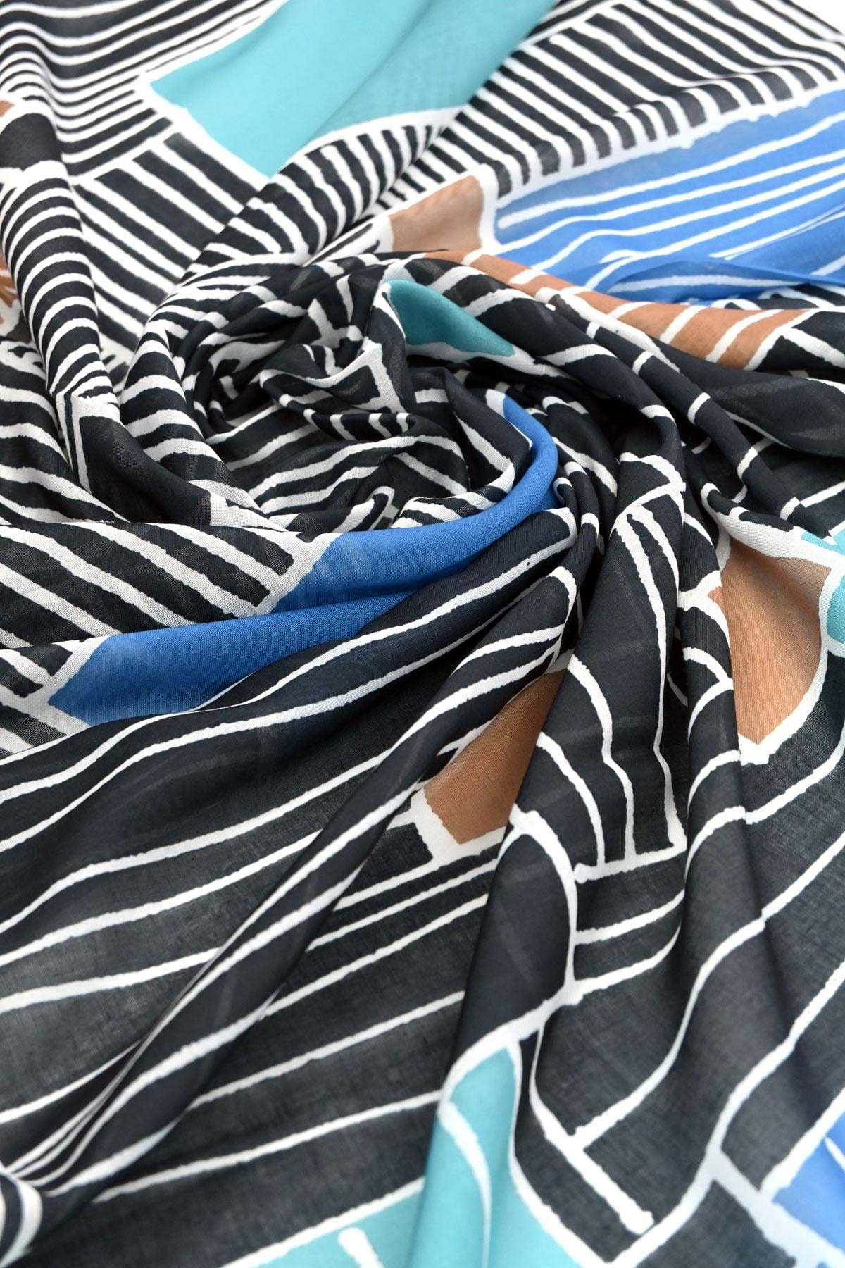 LTT Soft Kesik Elyaf Dijital Baskı Kibrit Eşarp