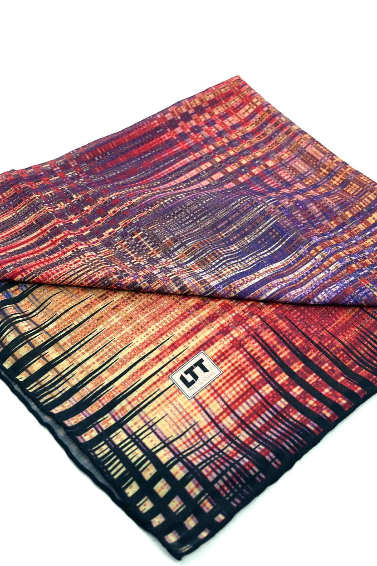 LTT Soft Kesik Elyaf Dijital Baskı Dalga Eşarp