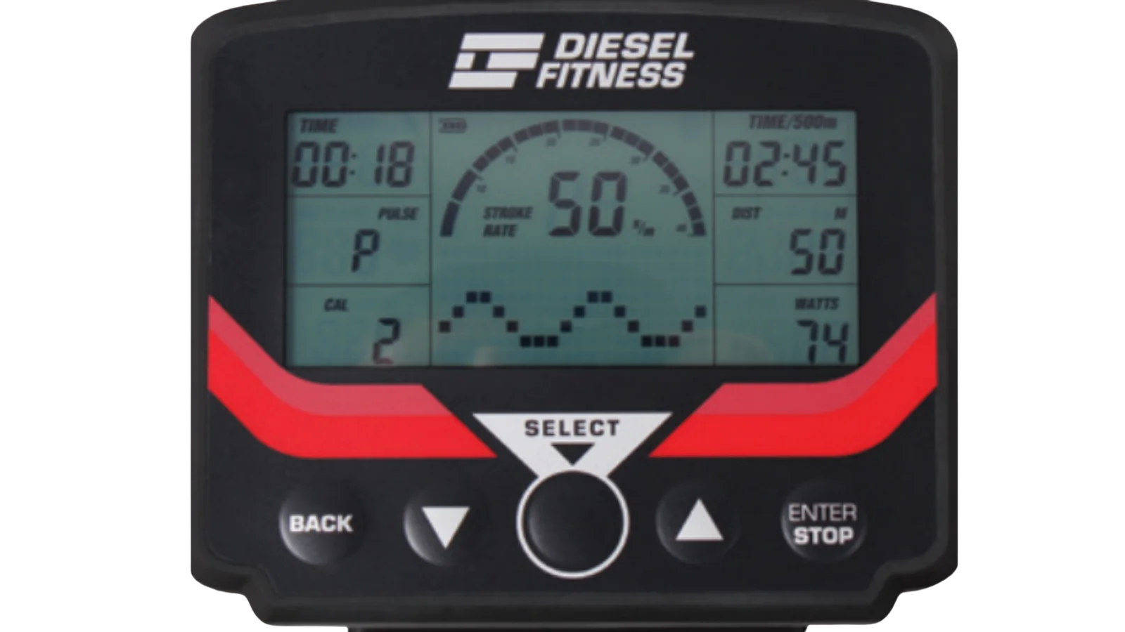 Diesel Fitness Air Ski Ergometer gösterge ekranı