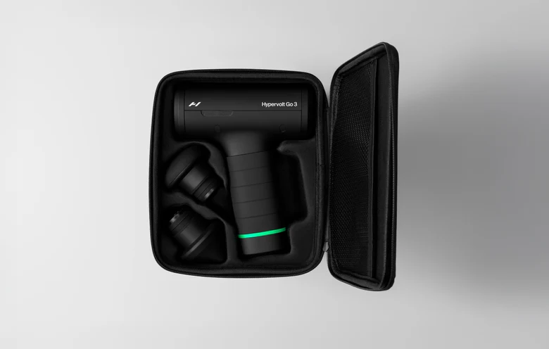 Hypervolt Go 3 premium taşıma çantası ve başlıkları