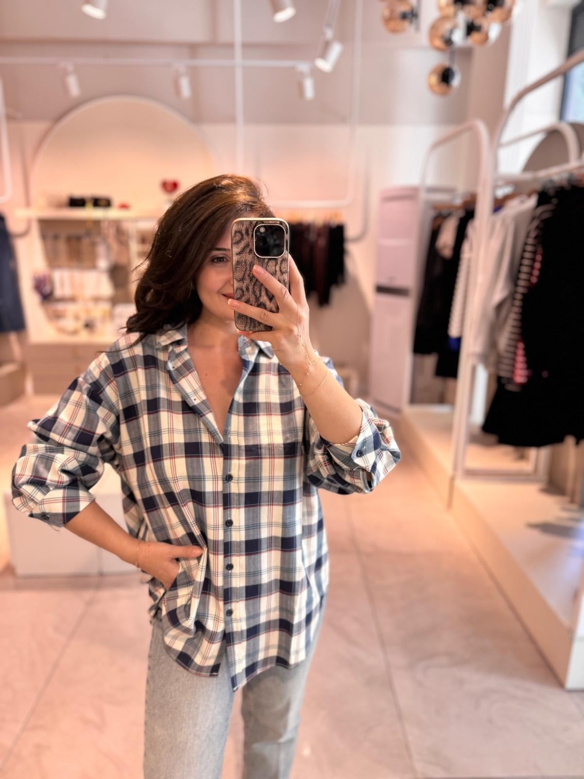 LARA KARELİ GÖMLEK