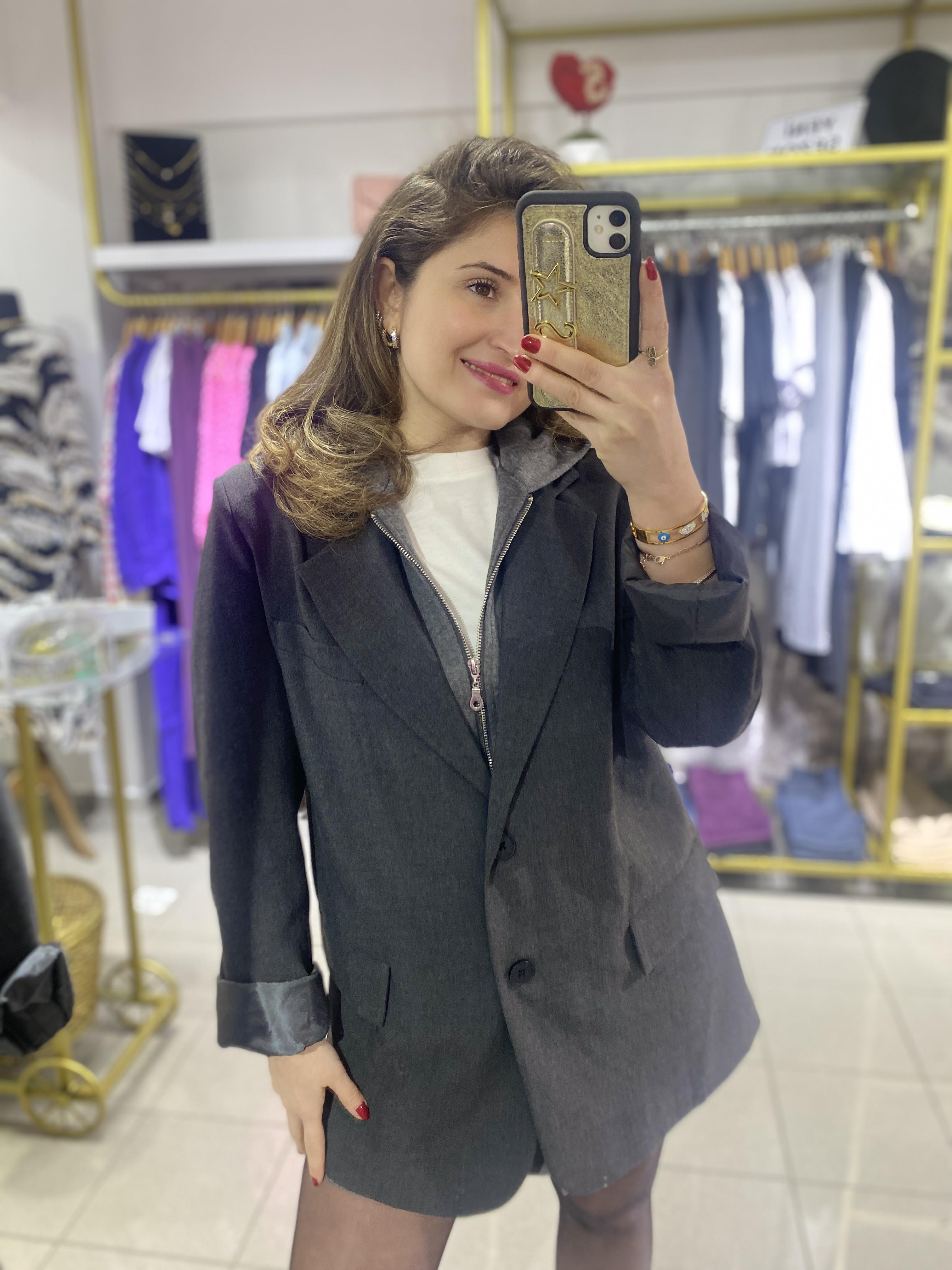 SWEAT DETAYLI BLAZER CEKET